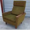 Danish High Back Chair Teak Arm Tops